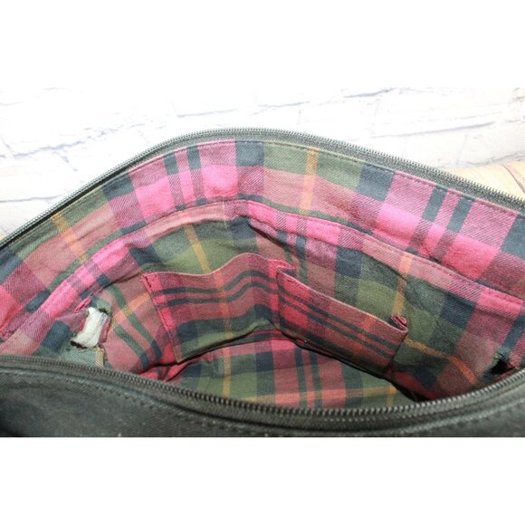 LL Bean Heritage Waxed Canvas Messenger Bag Black - Picture 11 of 14